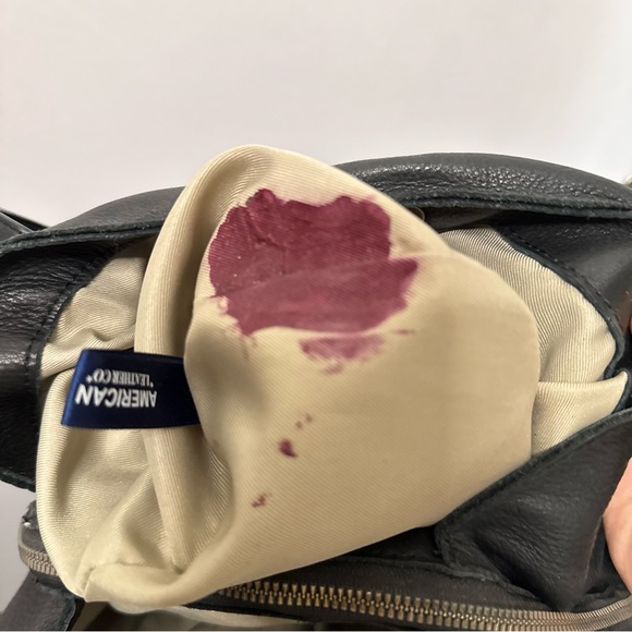 American Leather Co Liberty Shopper Bag Purse Black - Picture 5 of 8